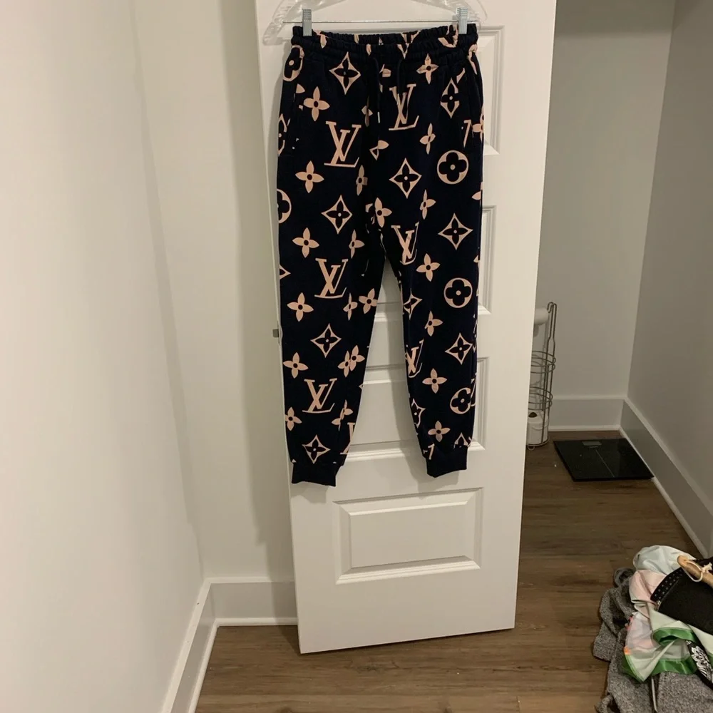 Louis Vuitton Dark Blue and Cream Monogram Hooded Tracksuit - Picture 7 of 8